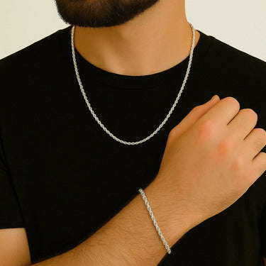 Rope chain and bracelet